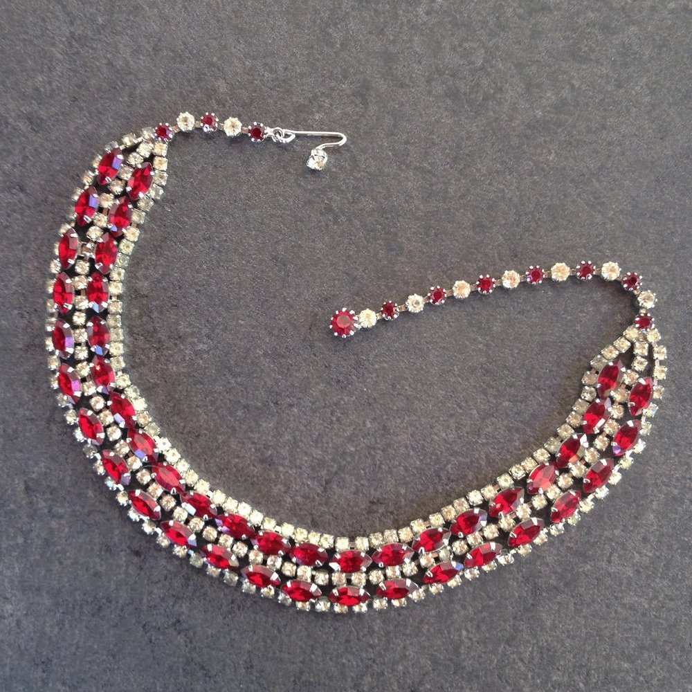 Stunning Vintage Deco Rhinestone Choker